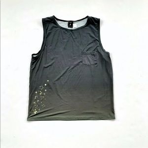 Electric Yoga Falling Stars Ombre Green Tank Top